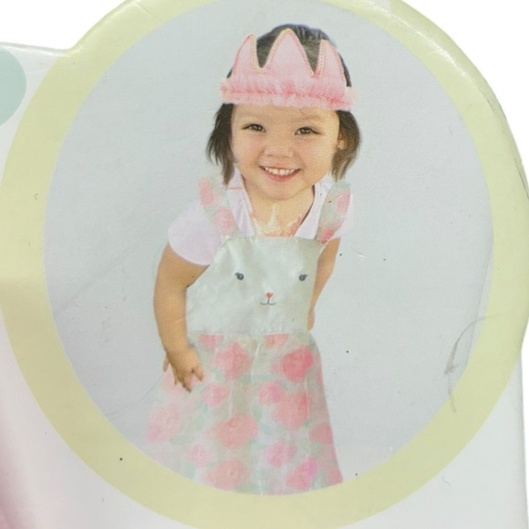 LITTLE ME girls bunny play apron up to size 4T NWT - Picture 2 of 3